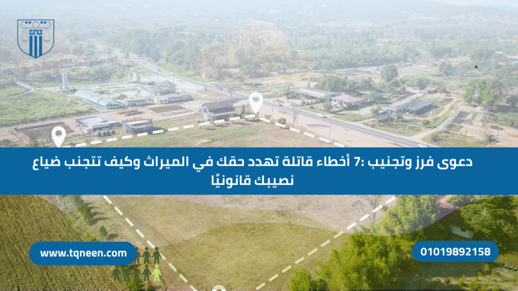 دعوى فرز وتجنيب هي دعوى قانونية يرفعها أحد الشركاء على الشيوع بهدف إنهاء حالة الشيوع في مالٍ غير قابل للانتفاع المشترك بشكل مستقر، حيث يطلب الشريك من المحكمة فرز نصيبه وتحديده بعينه إذا كان المال يقبل القسمة دون ضرر وإذا ثبت للمحكمة أن المال لا يقبل القسمة قسمة عينية أو أن القسمة تؤدي إلى نقص كبير في قيمته أو الانتفاع به، فإن المحكمة تقضي ببيعه عن طريق المزاد العلني وتوزيع الثمن على الشركاء كلٌّ بحسب حصته.